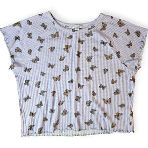 🌼4/$30 American Eagle Slightly Cropped Tee – Large 💜🦋✨